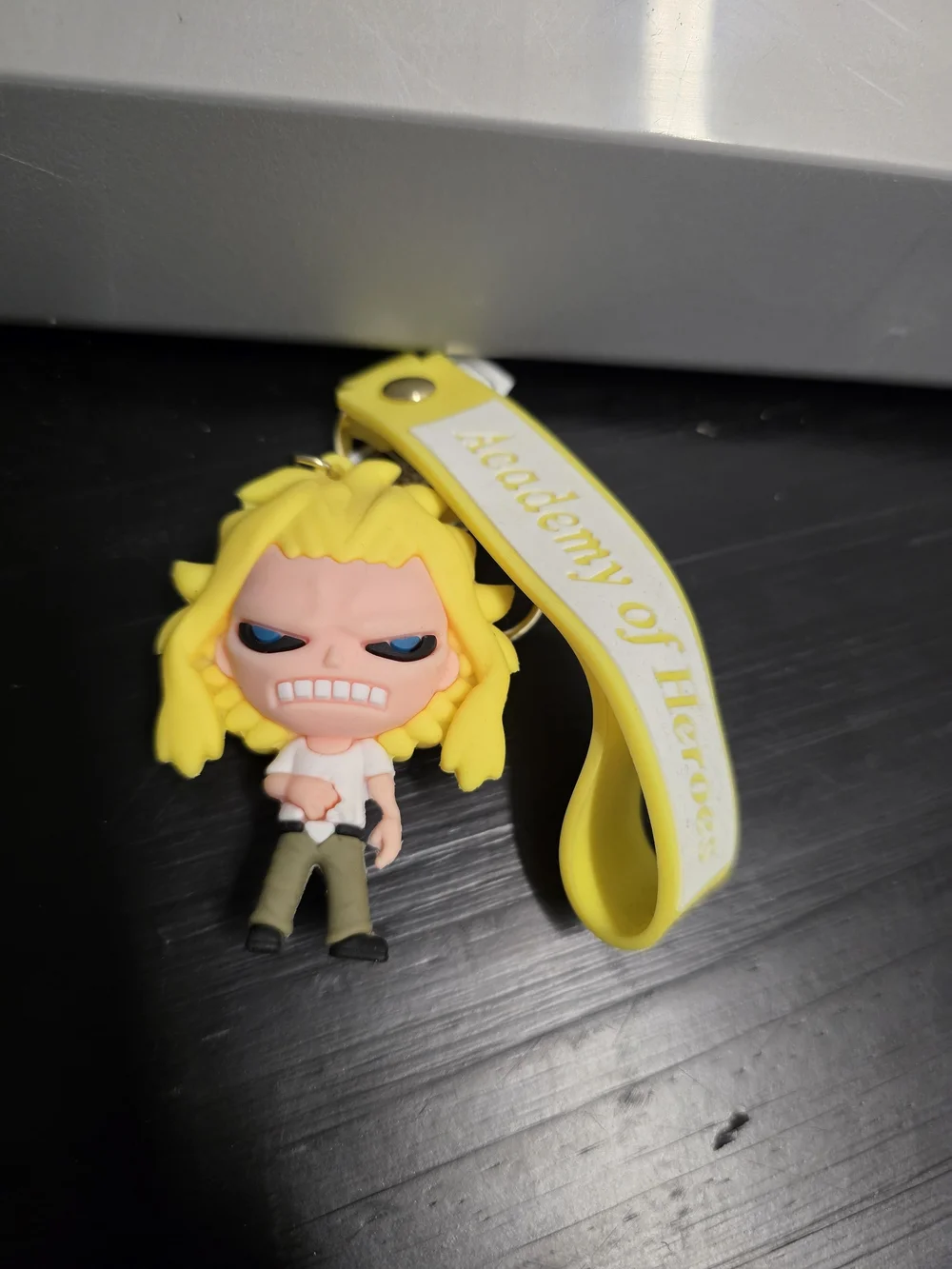 All Might My Hero Academia Clip-On Keychain Strap Plastic/Metal Yellow